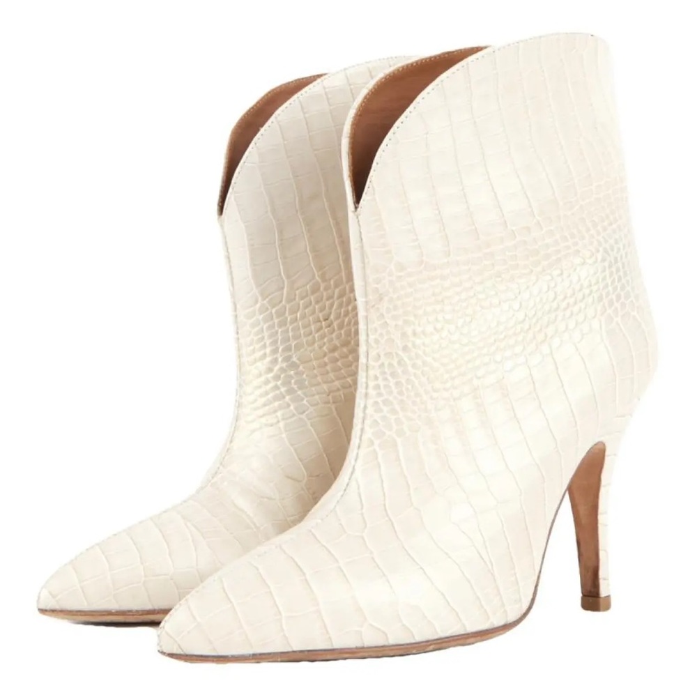 NWT Paris Texas Stiletto Croc Effect Ankle Boots